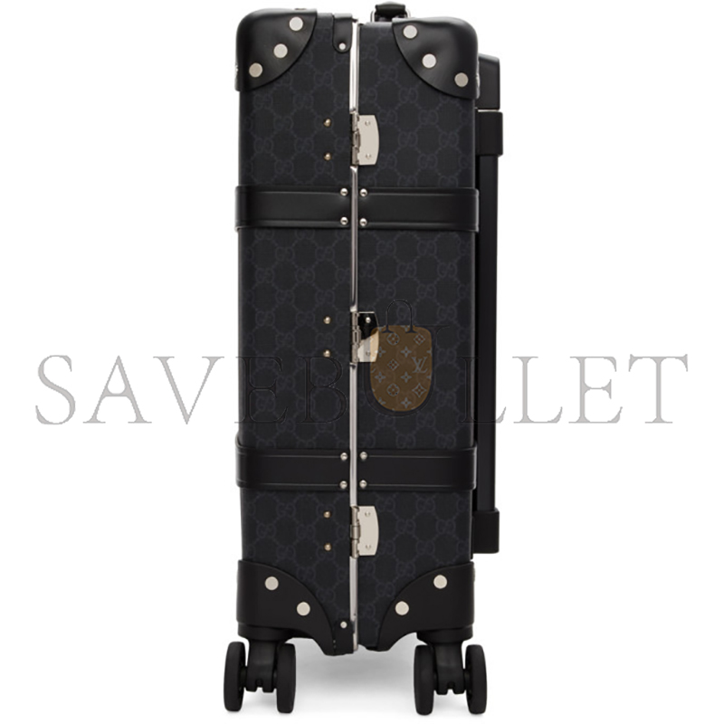 GUCCI BLACK GLOBE-TROTTER EDITION GG CARRY-ON SUITCASE (48*37*17cm)